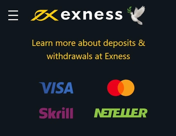 Exness deposit procedure