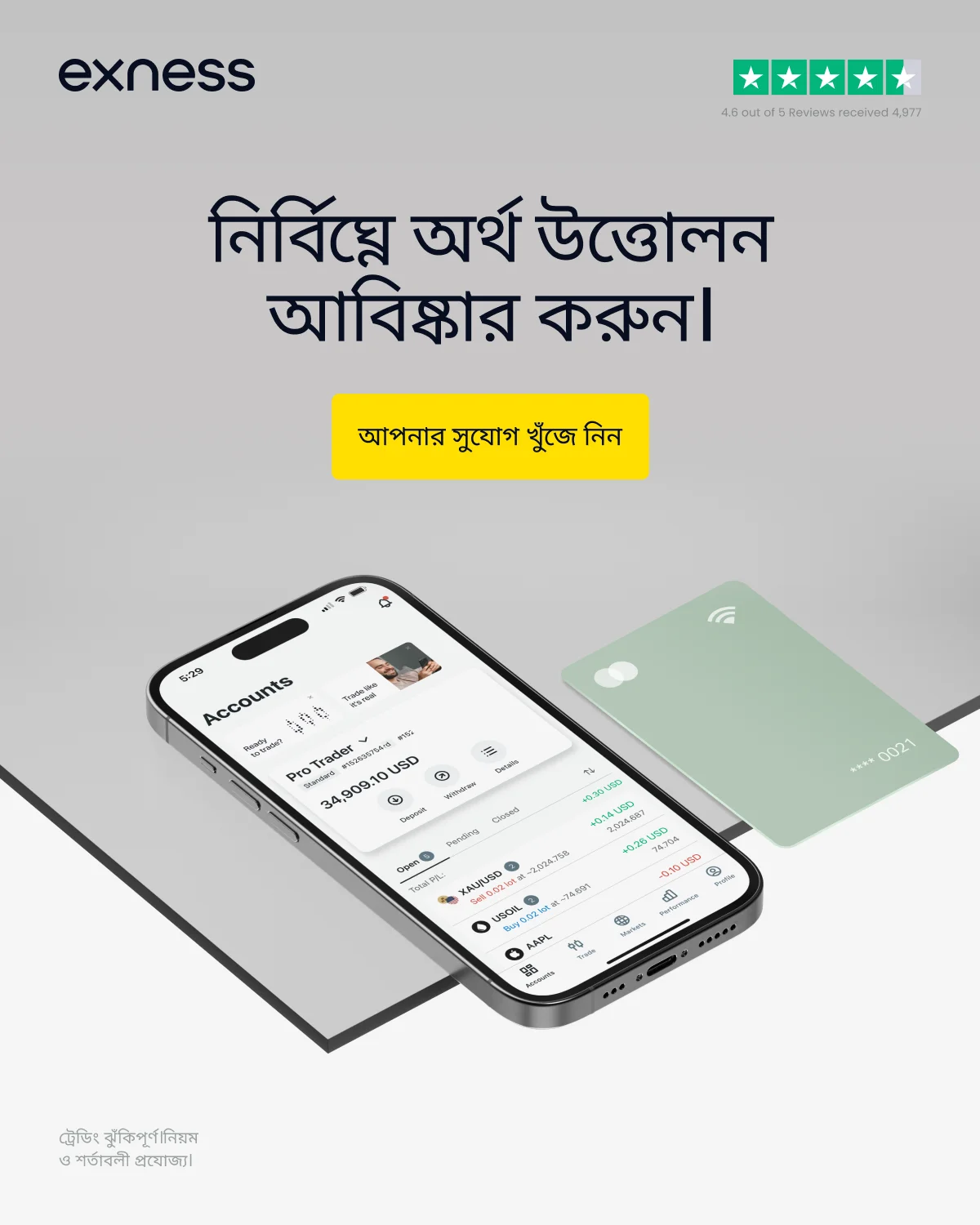 আপনার Exness অ্যাকাউন্ট নিশ্চিত করা হচ্ছে